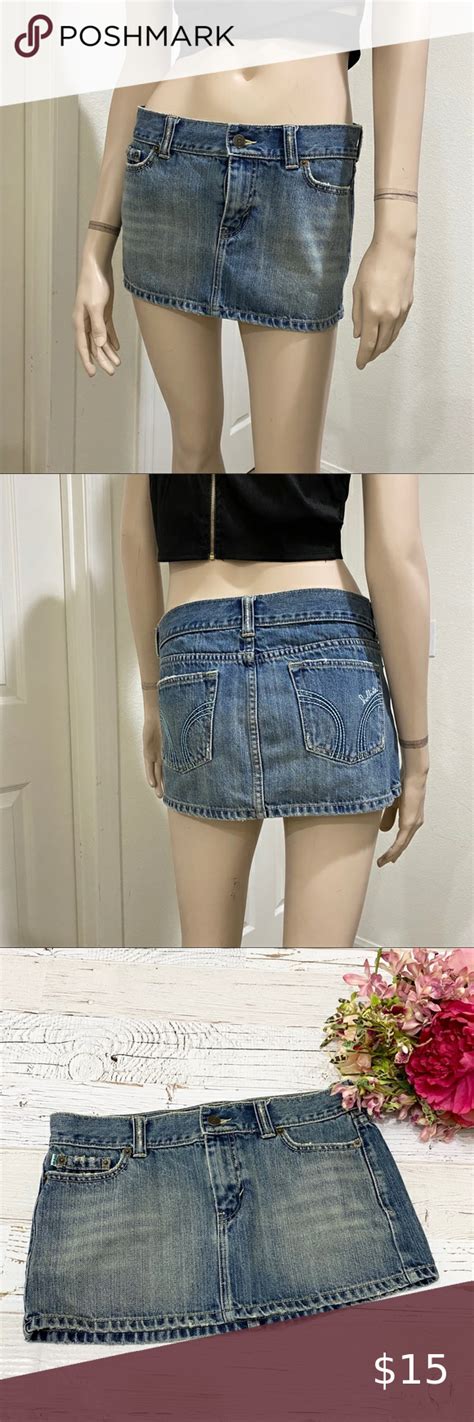 hollister denim skirt